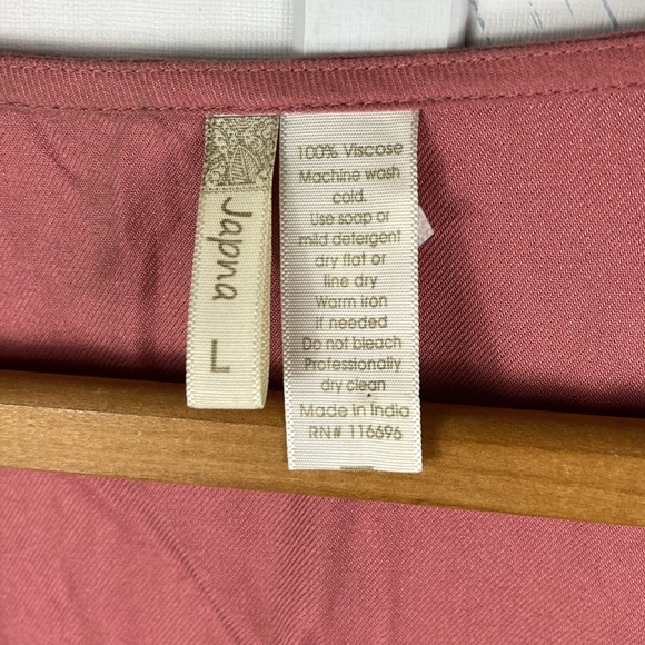 JAPNA Dark Rose Button Down Tank Top Tie Waist - Picture 7 of 7